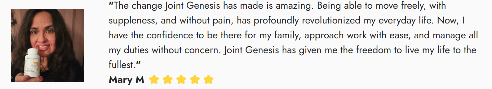joint genesis reviews